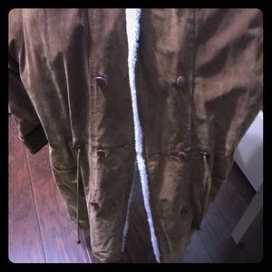 Mens Charles Klein 3/4 length leather coat